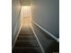 Carpeted stairs leading down to the basement at 2084 S Rifle St, Aurora, CO 80013