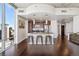 Modern kitchen with stainless steel appliances and city views at 891 14Th St # 3108, Denver, CO 80202