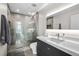 Modern bathroom with large glass shower at 1700 Bassett St # 1901, Denver, CO 80202