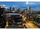 Breathtaking city views at dusk from balcony at 1700 Bassett St # 1901, Denver, CO 80202