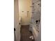 Bathroom with a bathtub, shower, and modern gray tile flooring at 7935 Chase Cir # 170, Arvada, CO 80003