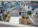 Aerial view of a single story home with attached garage and landscaped front yard at 4546 Cholla Trl, Castle Rock, CO 80104