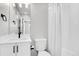 Simple bathroom with white vanity and shower/tub combo at 8500 W 62Nd Ave # D, Arvada, CO 80004