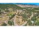 Aerial view of homes nestled in a mountain community with stunning views at 801 Panorama Dr, Golden, CO 80401