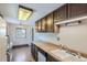 Kitchen with ample counter space and wood cabinets at 801 Panorama Dr, Golden, CO 80401