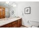 Bathroom with single vanity and shower/tub combo at 11144 Navajo St, Northglenn, CO 80234
