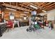 Organized garage with workbench and storage shelving at 6261 County Road 41, Fort Lupton, CO 80621