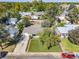 Aerial view of a house with a well-maintained lawn and neighborhood view at 9927 E 7Th Ave, Aurora, CO 80010