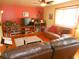 Bright living room with hardwood floors, leather furniture, and large window at 12484 E Alaska Ave, Aurora, CO 80012