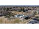 Aerial view showing community pool and surrounding homes at 1223 S Wheeling Way, Aurora, CO 80012