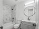 Updated bathroom with marble shower and modern vanity at 121 Tilbury Ave, Castle Rock, CO 80104