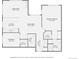 Floor plan showing a spacious living room, primary bedroom, and kitchen at 2894 W Riverwalk Cir # B219, Littleton, CO 80123