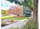 Landscaped front yard with deer in view at 5603 Twilight Way, Parker, CO 80134