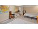 Basement bedroom with full-size bed, additional sleeping space, and storage at 4009 Wonderland Hill Ave, Boulder, CO 80304
