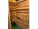 Simple sauna with wood walls and a built-in bench at 4009 Wonderland Hill Ave, Boulder, CO 80304