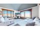 Spacious Gathering room with large windows, comfortable seating, and mountain views at 7755 Moore Rd, Littleton, CO 80125