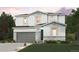 Two story home with gray siding and stone accents at 1337 Brookfield Pl, Erie, CO 80026