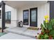 Inviting front entry with a modern door and stylish decor at 5300 Soledad Cir, Parker, CO 80134