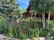 Landscaped front yard with colorful flowers at 168 Corkscrew Dr, Breckenridge, CO 80424
