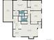 Floor plan showing 2 bed/2 bath, kitchen, living room, and garage at 13 Nome Way # A, Aurora, CO 80012