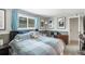 Bright bedroom with two windows, plenty of light and a view of the backyard at 13 Nome Way # A, Aurora, CO 80012