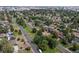 Aerial view of a residential neighborhood, showcasing the community's layout and landscaping at 6325 Martin Luther King Jr Blvd, Denver, CO 80207