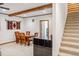 Basement dining area with adjacent wet bar and stairs at 274 Cr 672, Breckenridge, CO 80424