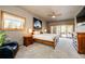 Primary bedroom with private access to the backyard at 32651 Buffalo Creek Rd, Evergreen, CO 80439