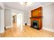 Spacious living room with hardwood floors and fireplace at 212 S Sherman St, Denver, CO 80209