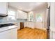 Modern kitchen with white cabinets and light blue backsplash at 212 S Sherman St, Denver, CO 80209