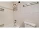 Clean bathroom with updated fixtures and a tiled shower/tub at 1020 15Th St # 25F, Denver, CO 80202