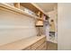 Well-organized closet with ample shelving and hanging space at 1020 15Th St # 25F, Denver, CO 80202