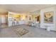 Living room with a view, built-in shelving and hardwood floors at 1020 15Th St # 25F, Denver, CO 80202