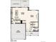 Main level floor plan with a kitchen, dining room, great room, and 2-bay garage at 1397 Brookfield Pl, Erie, CO 80026