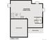 Lower level unfinished floor plan with a future rough-in bath at 1397 Brookfield Pl, Erie, CO 80026