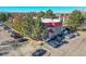 Aerial view of condo building, parking and surrounding area at 14751 E Tennessee Dr # 225, Aurora, CO 80012
