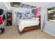 Basement bedroom with a double bed and storage at 7107 E Costilla Dr, Centennial, CO 80112