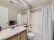 Clean bathroom with a tub, shower, and vanity at 4936 Stoneham Ave, Castle Rock, CO 80104