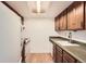 Efficient kitchen with wood cabinets and laminate flooring at 1150 Golden Cir # 511, Golden, CO 80401