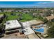 Aerial view of community with pool and golf course at 690 S Alton Way # 1C, Denver, CO 80247