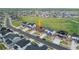 Aerial view of house and neighborhood at 741 Green Mountain Dr, Erie, CO 80516