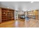 Built-in shelves provide ample storage in this basement library at 3081 W 151St Ct, Broomfield, CO 80023
