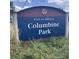 Columbine Park entrance sign in Arvada at 5227 Quay Ct, Arvada, CO 80002