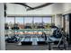 Fitness center with modern equipment and pool view at 1650 Fillmore St # 2107, Denver, CO 80206