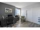 Well-lit home office with a desk, chair, and ample space at 41860 Muirfield Loop, Elizabeth, CO 80107