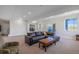 Finished basement with a sectional sofa and lots of space at 41860 Muirfield Loop, Elizabeth, CO 80107