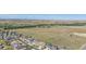 Aerial view showing the property's proximity to open space and community at 42395 Forest Oaks Dr, Elizabeth, CO 80107