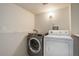 Convenient laundry room with washer and dryer included at 130 Grouse Pl, Highlands Ranch, CO 80126