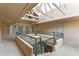 Interior hallway with skylight and access to units at 8653 E Dry Creek Rd # 1126, Englewood, CO 80112