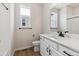 Full bathroom with vanity and shower/tub combo at 8357 Butte Creek St, Littleton, CO 80125